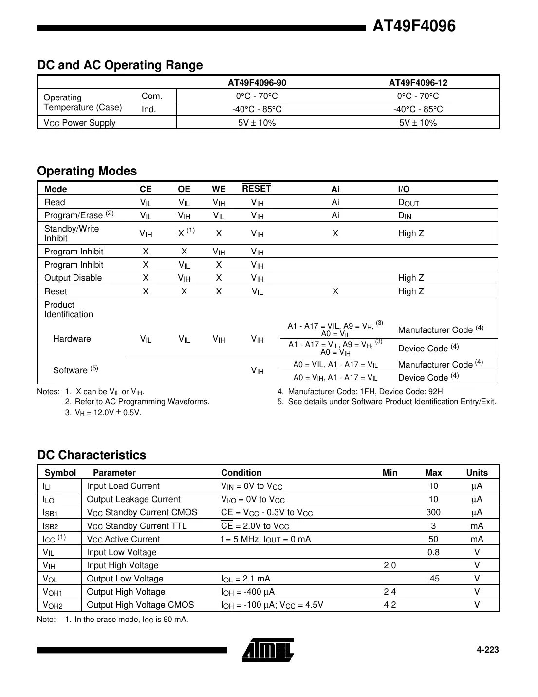 at49f4096 Datasheet Page 5