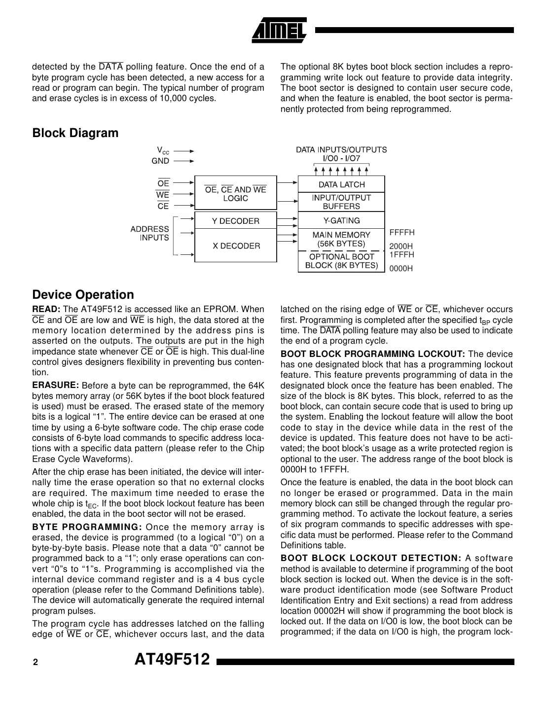 at49f512 Datasheet Page 2