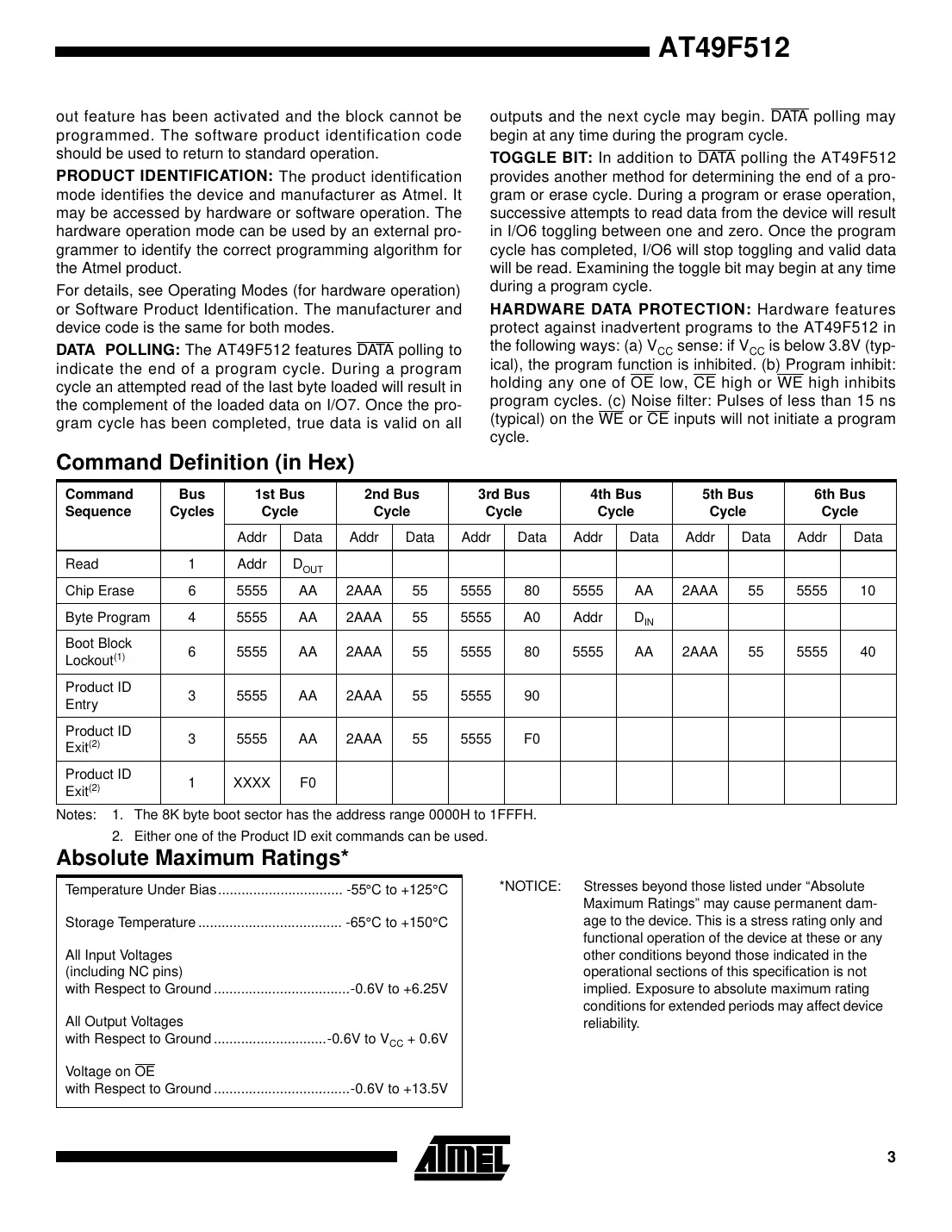 at49f512 Datasheet Page 3