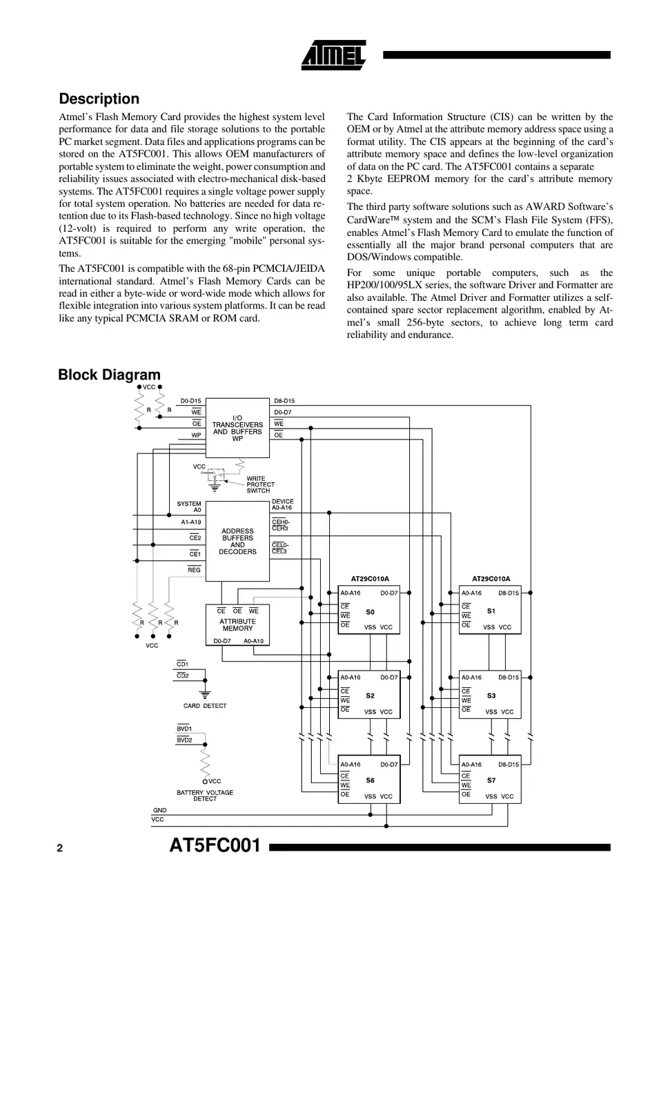at5fc001 Datasheet Page 2