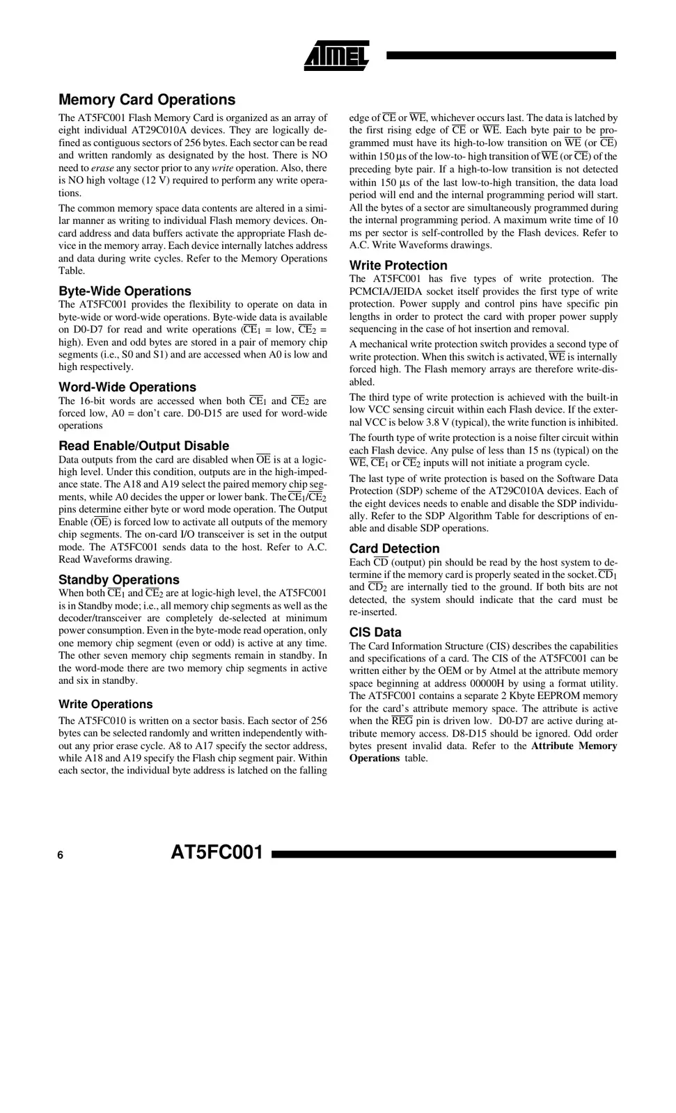 at5fc001 Datasheet Page 6