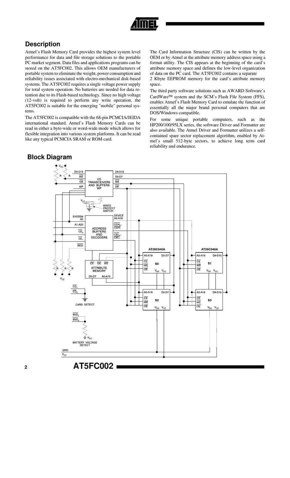 at5fc002 Datasheet Page 2