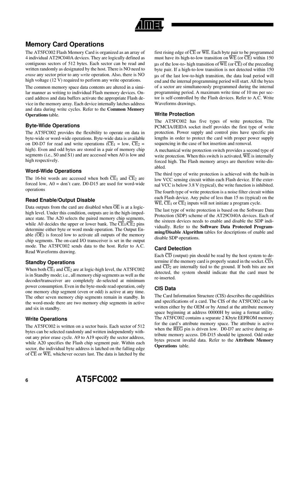 at5fc002 Datasheet Page 6