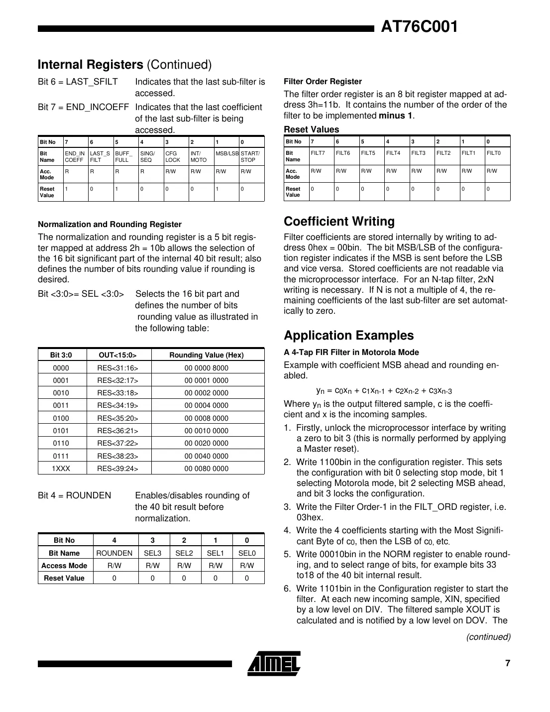 at76c001 Datasheet Page 7