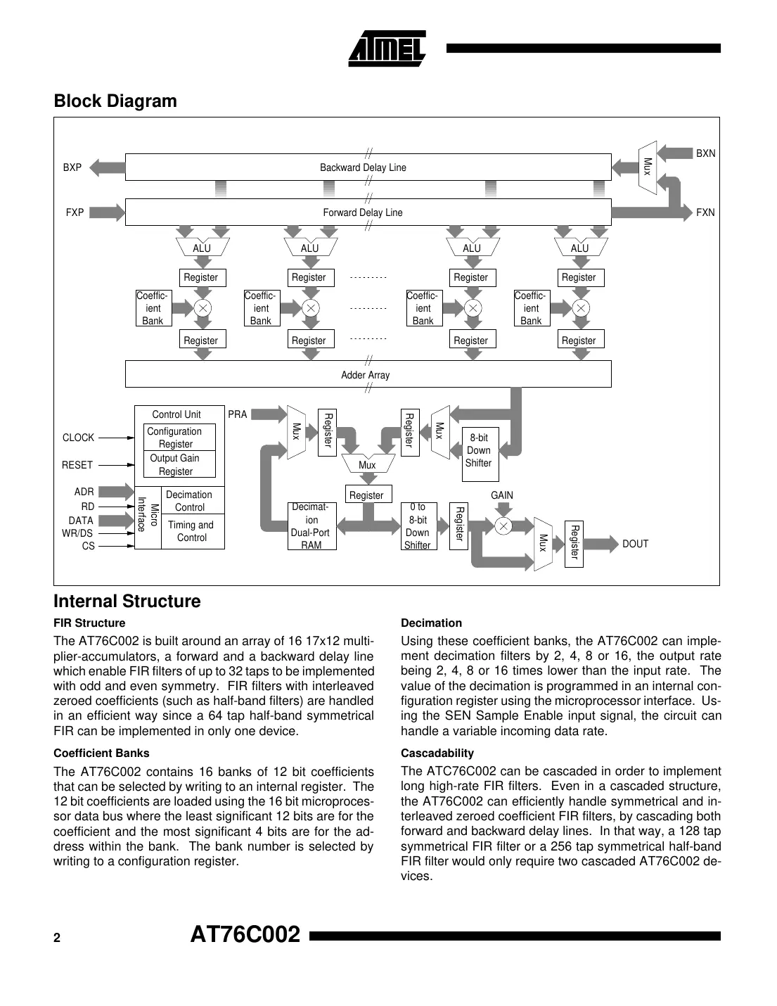 at76c002 Datasheet Page 2