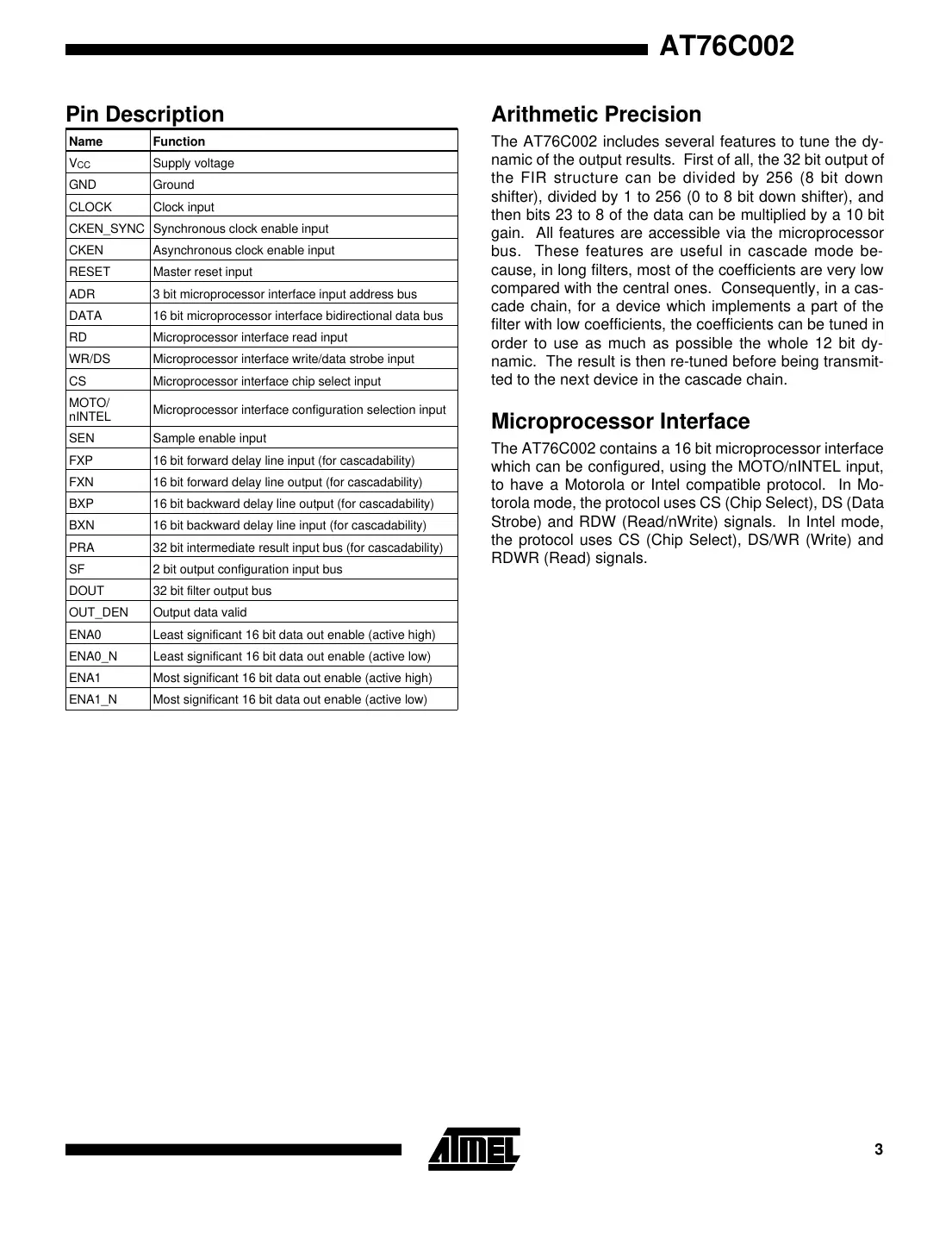 at76c002 Datasheet Page 3