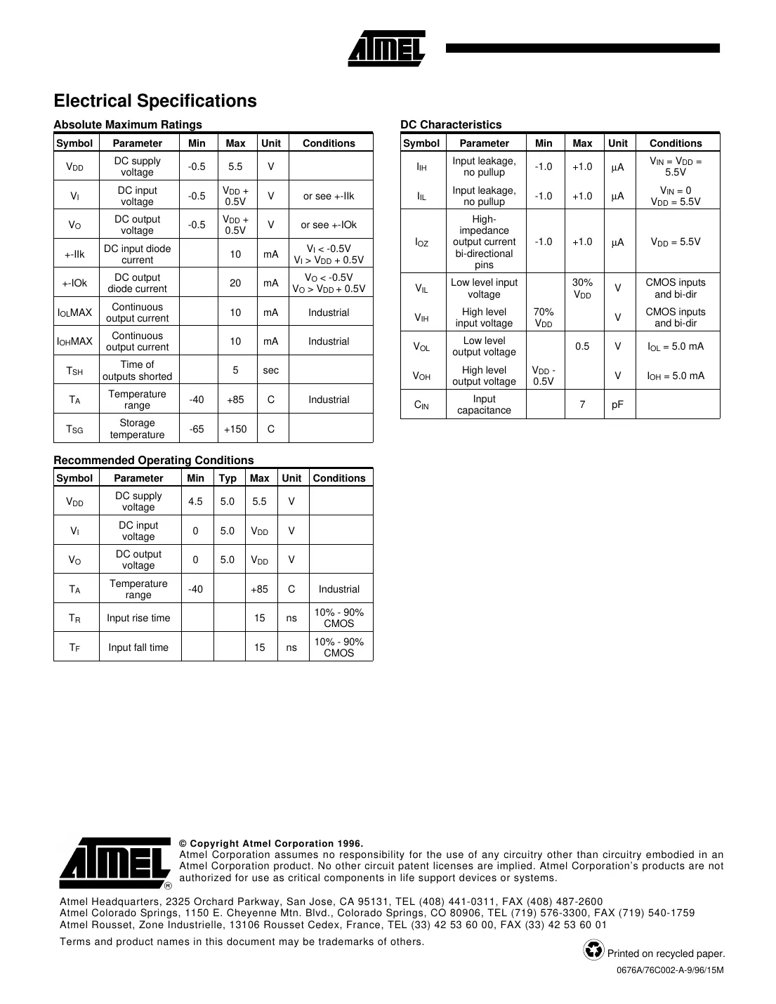 at76c002 Datasheet Page 4