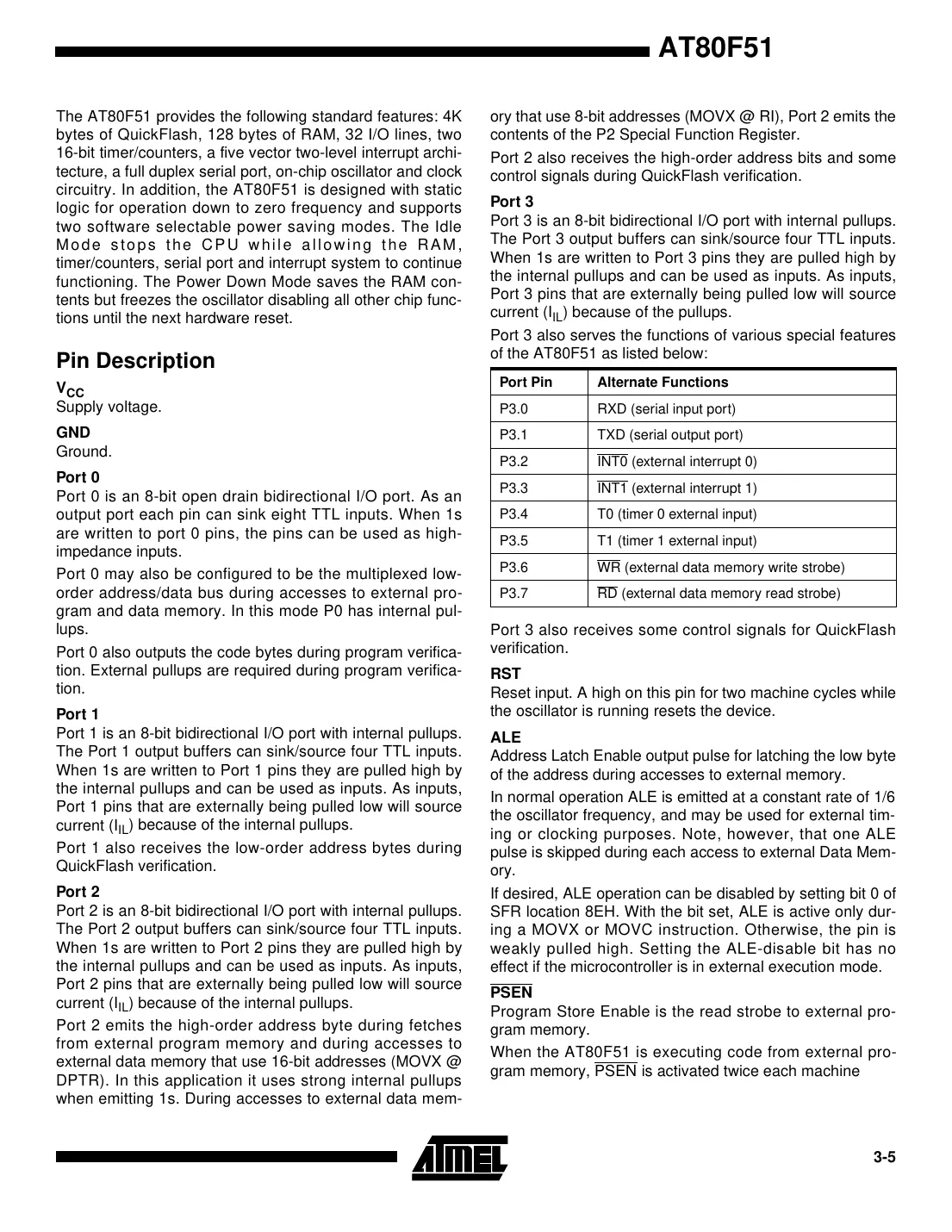 at80f51 Datasheet Page 3