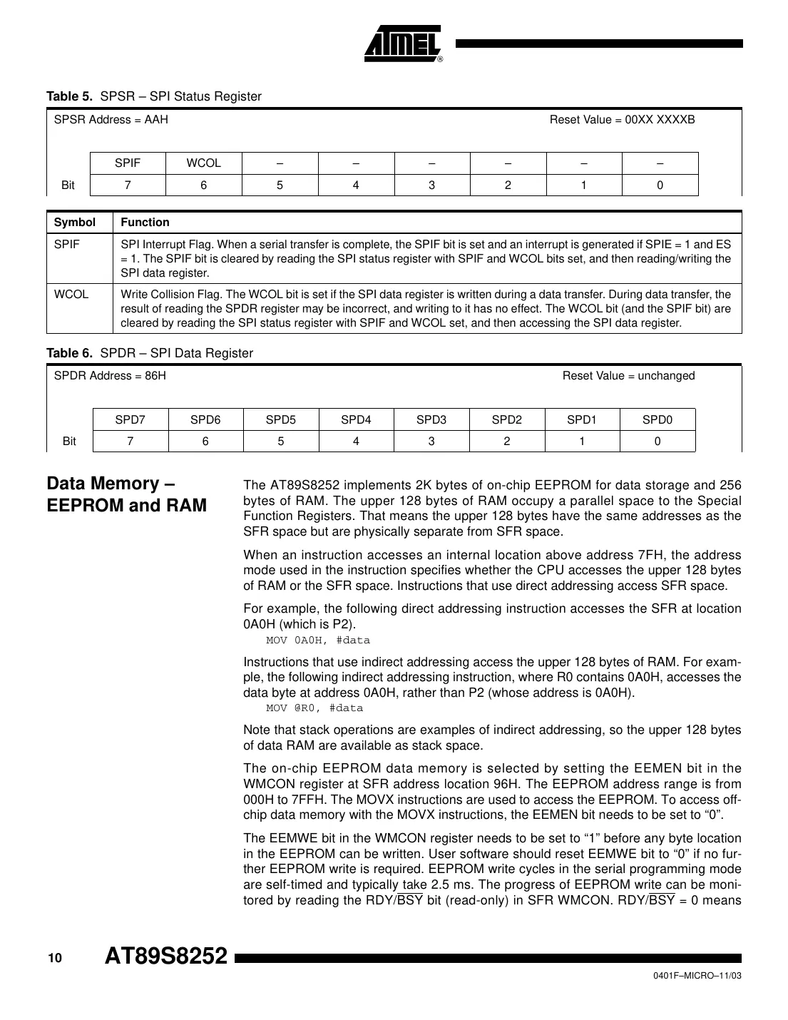 at89s8252 Datasheet Page 10