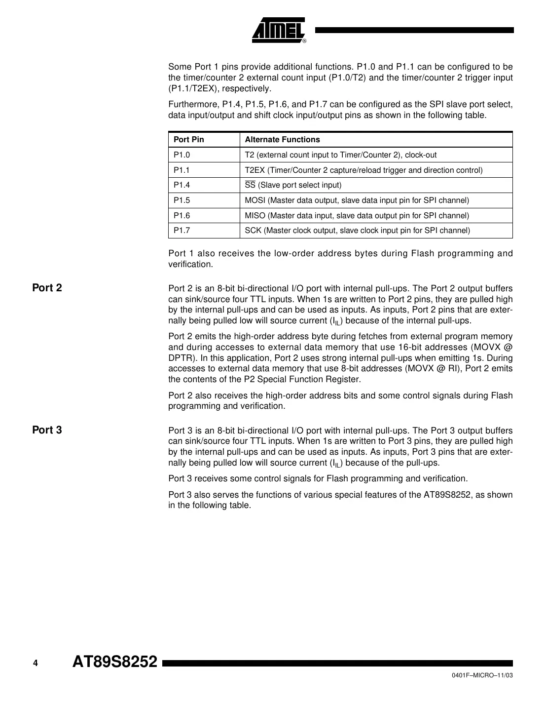 at89s8252 Datasheet Page 4