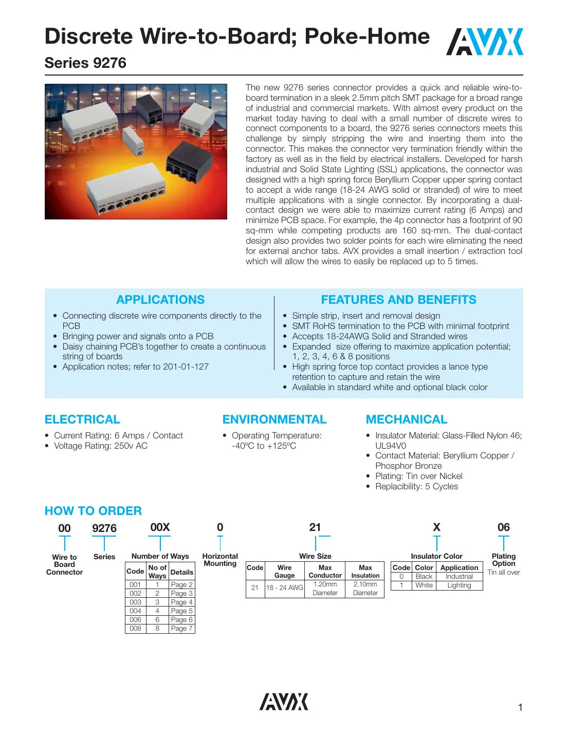 009276001021006 Datasheet Page 1