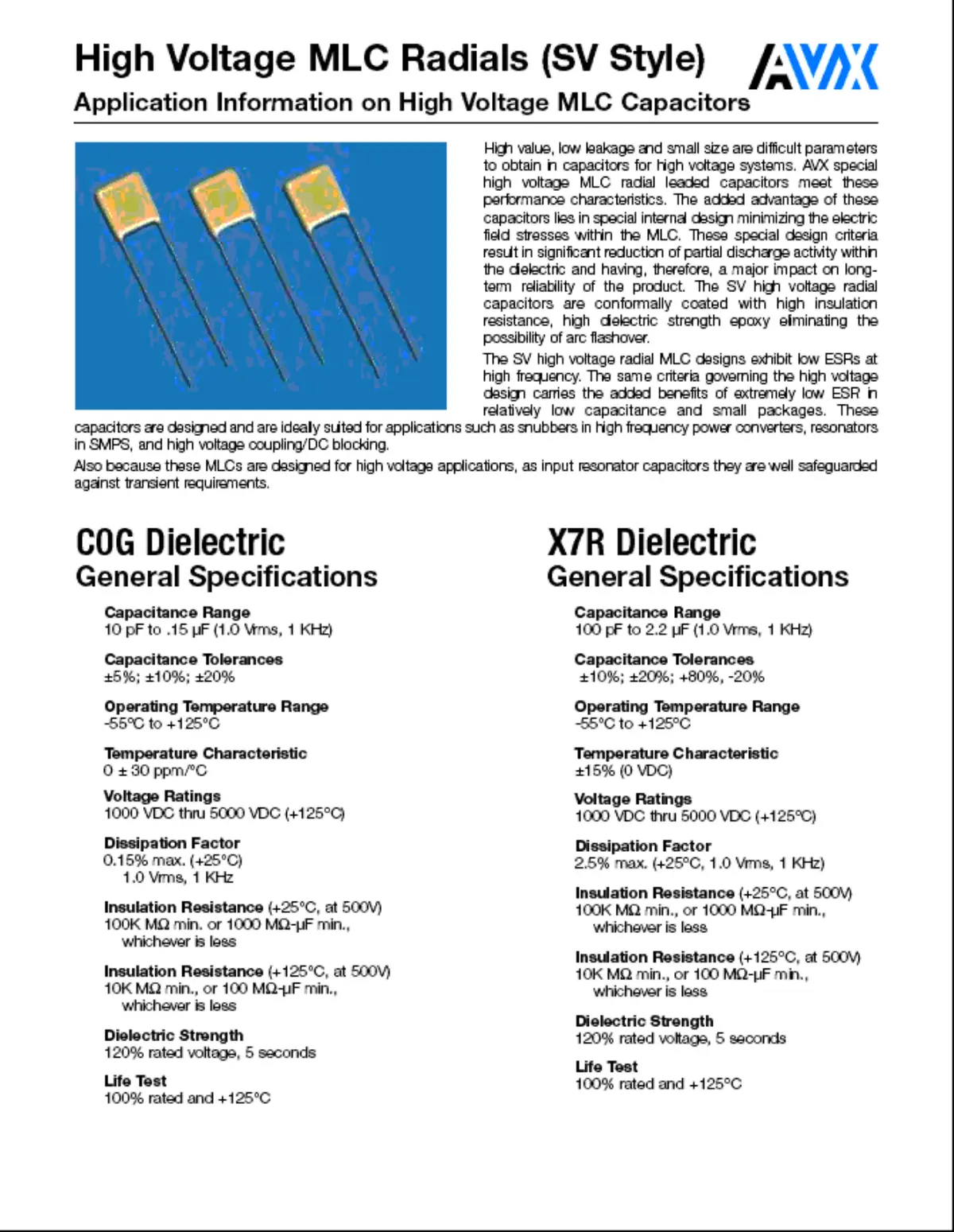sv01a Datasheet Page 1