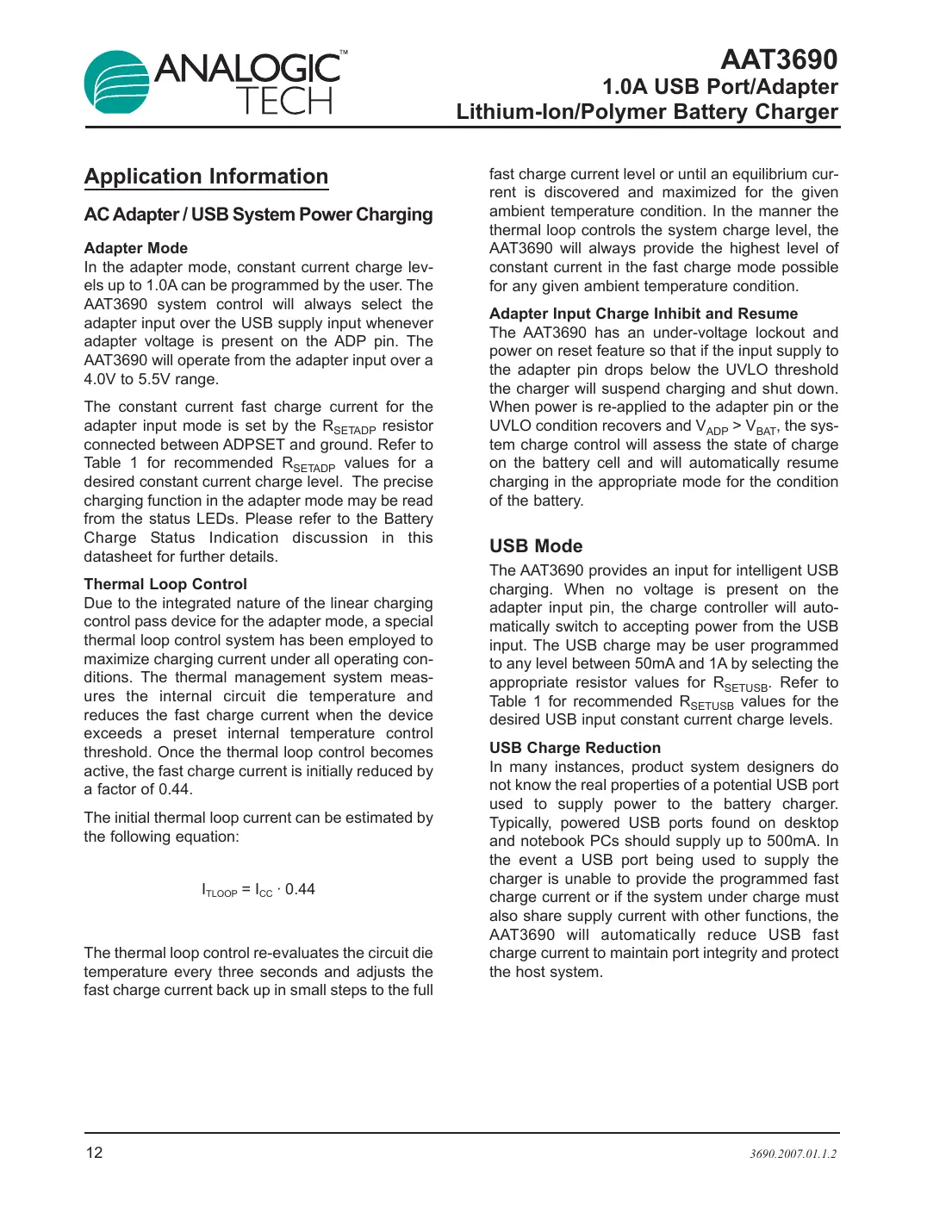 aat3690 Datasheet Page 12