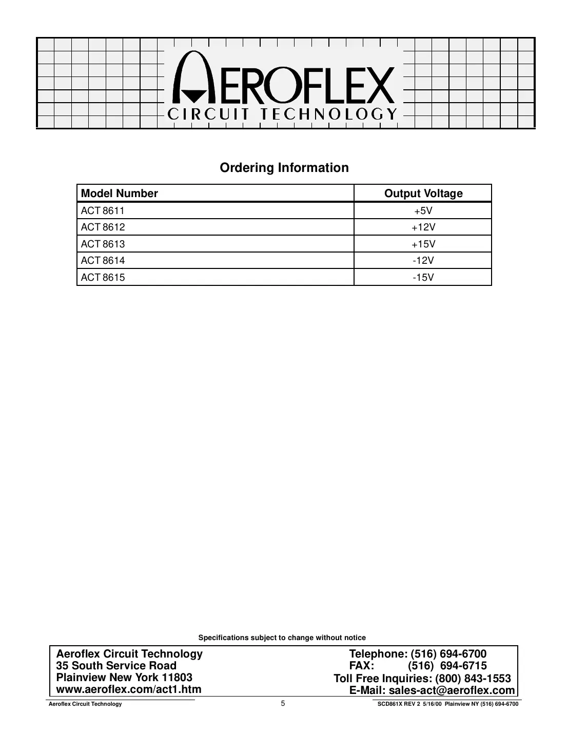 act861x Datasheet Page 5