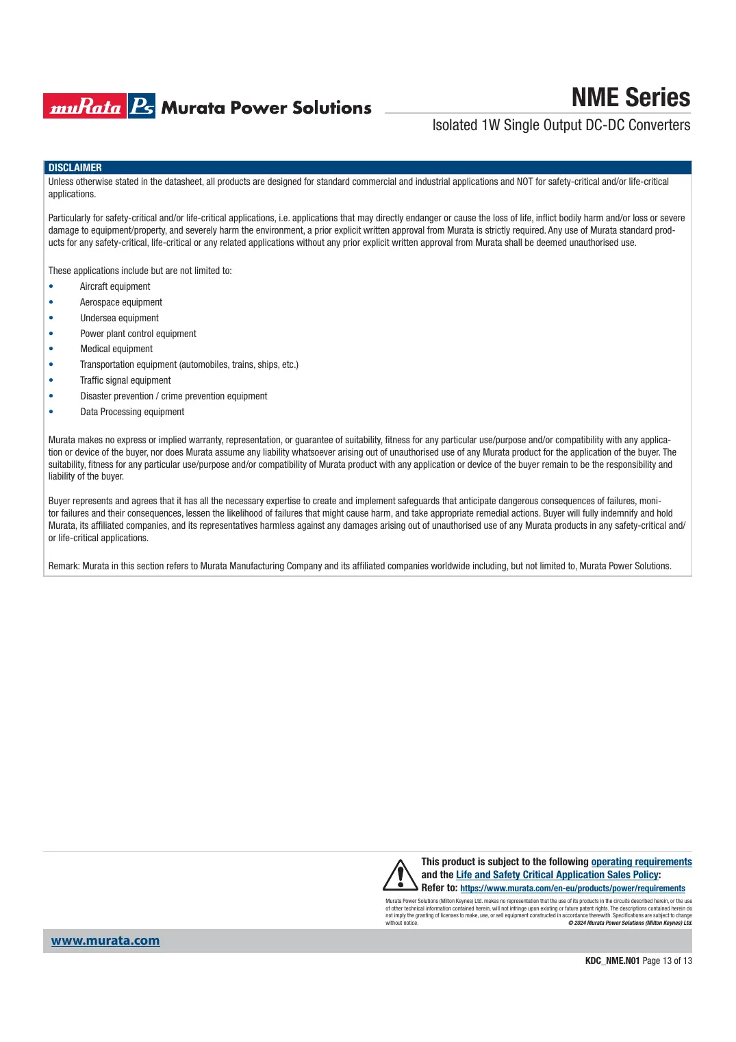 kdc-nme Datasheet Page 13