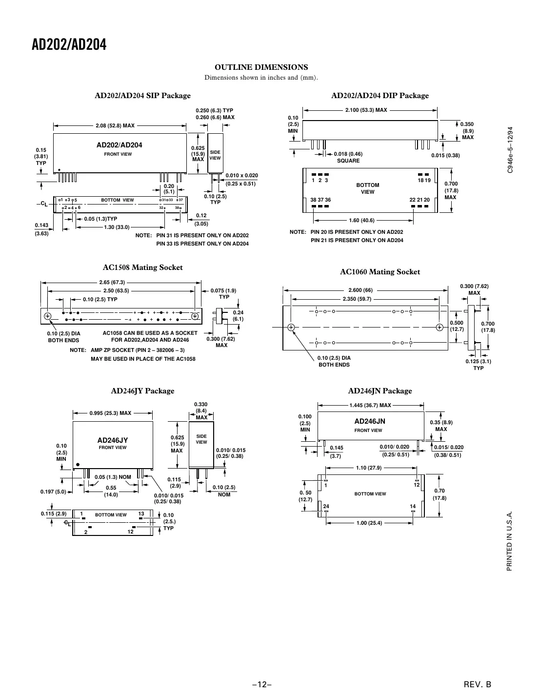 ad202 Datasheet Page 12