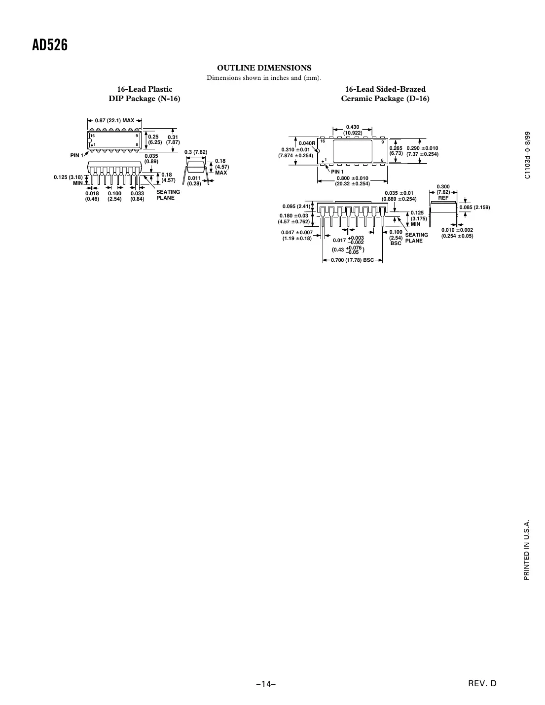 ad526 Datasheet Page 14
