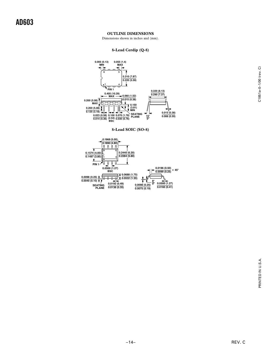 ad603 Datasheet Page 14