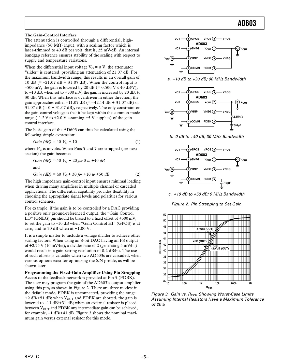 ad603 Datasheet Page 5