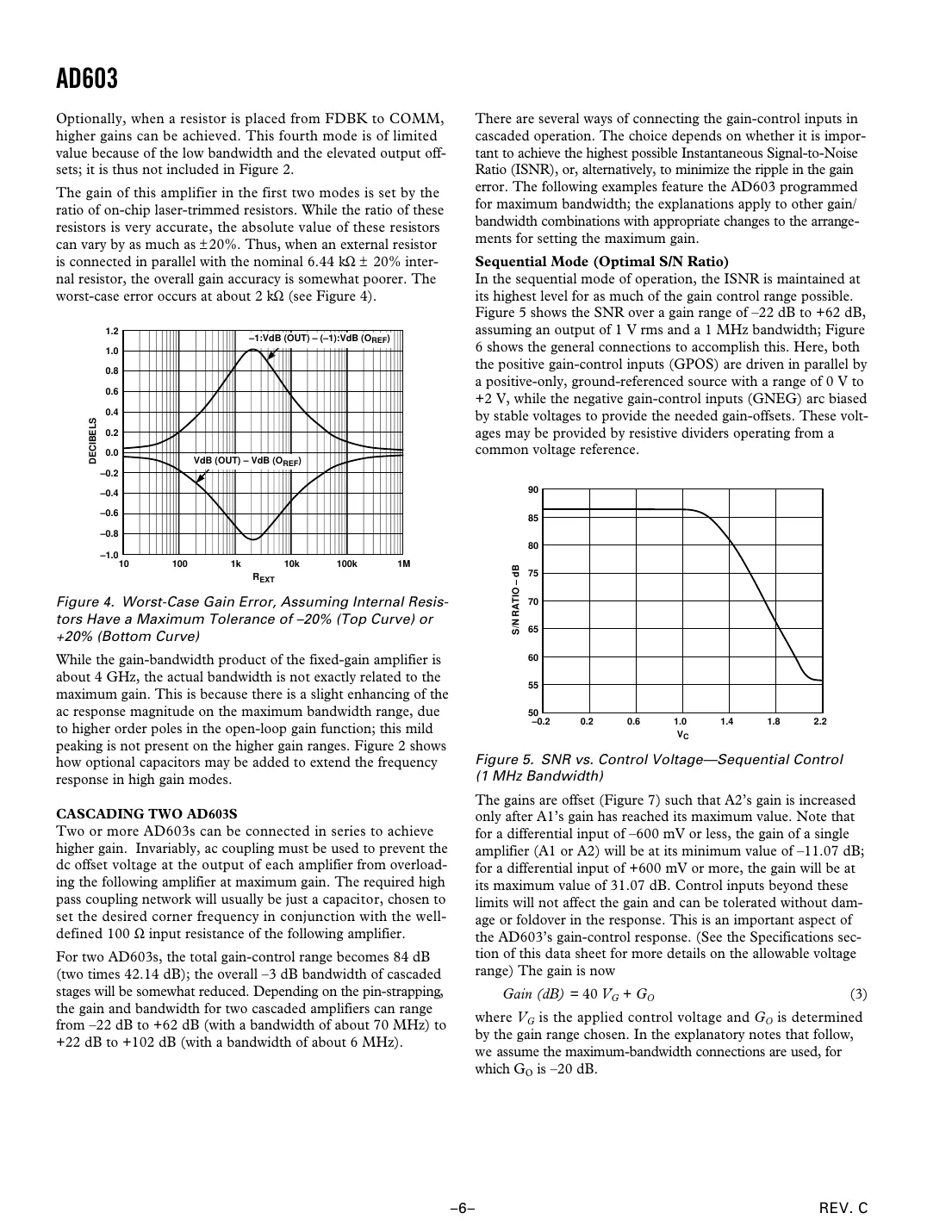 ad603 Datasheet Page 6