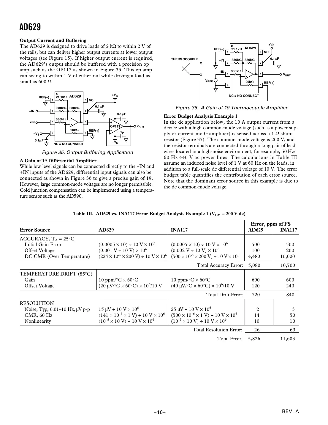 ad629 Datasheet Page 10