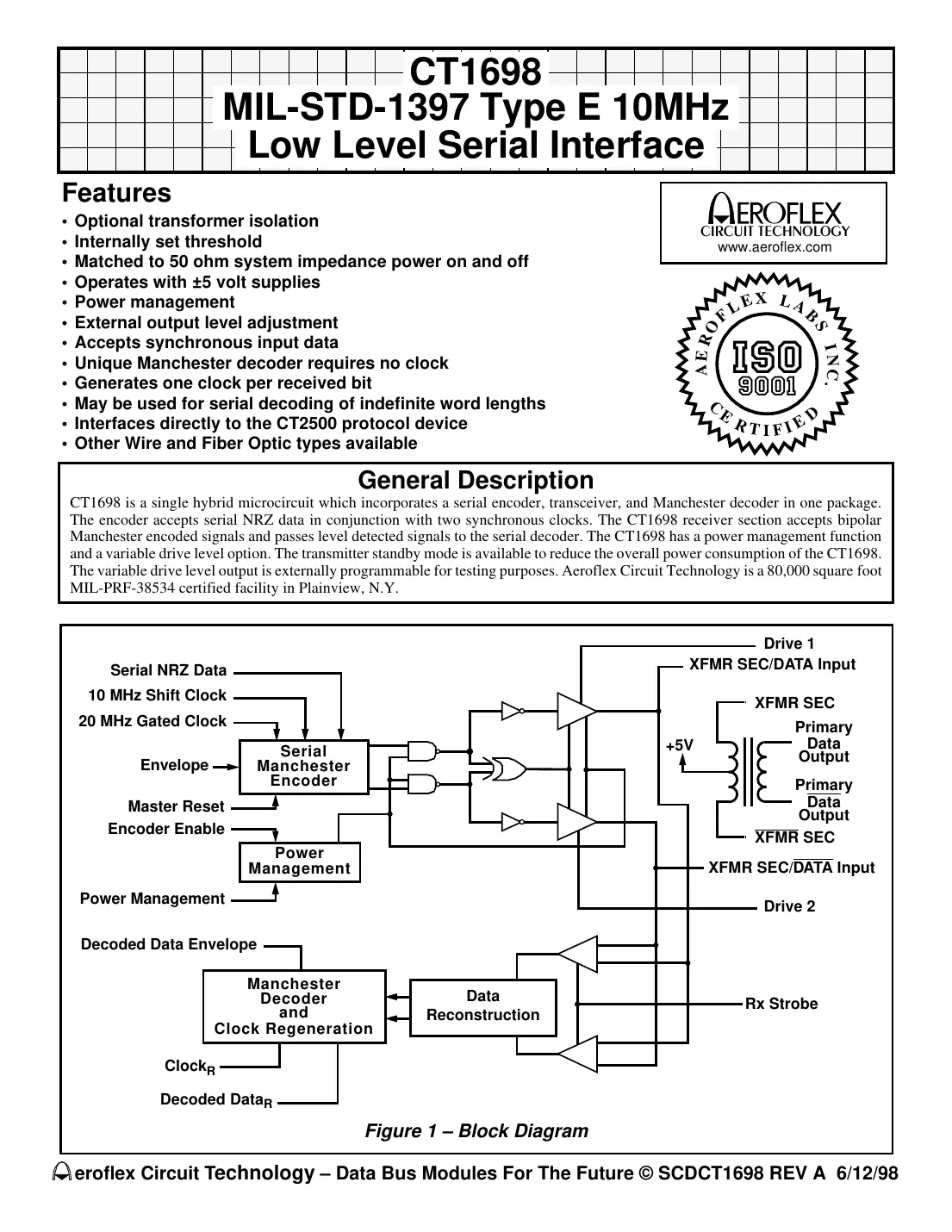 ct1698 Datasheet Page 1