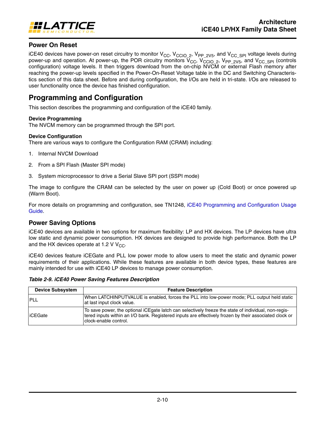 ice40 Datasheet Page 13