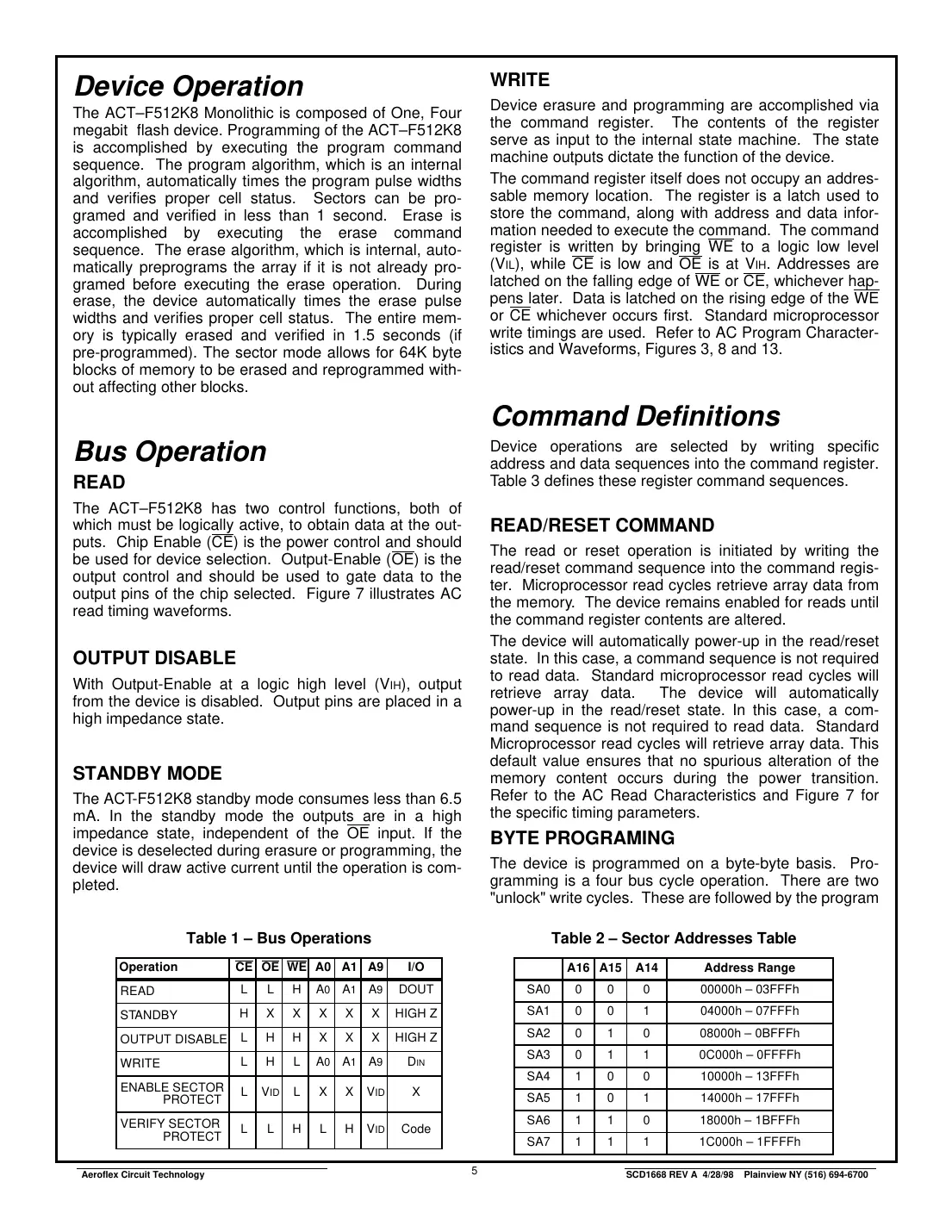 actf512k8 Datasheet Page 5