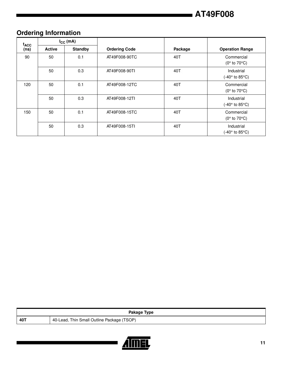 at49f008 Datasheet Page 11