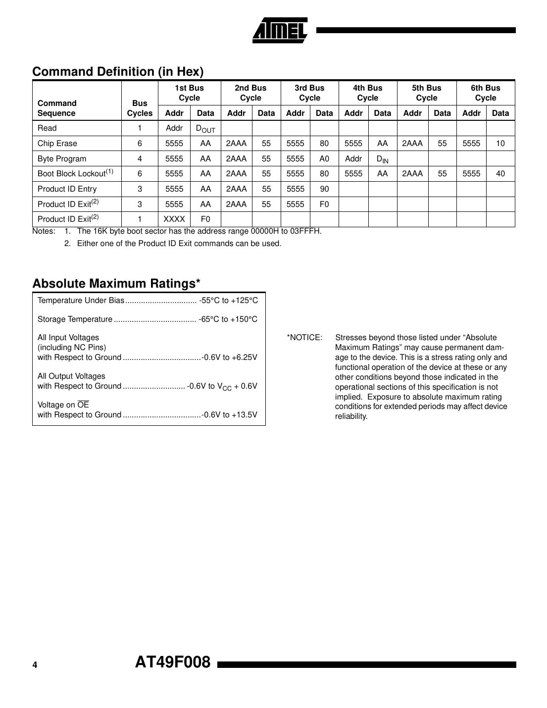 at49f008 Datasheet Page 4