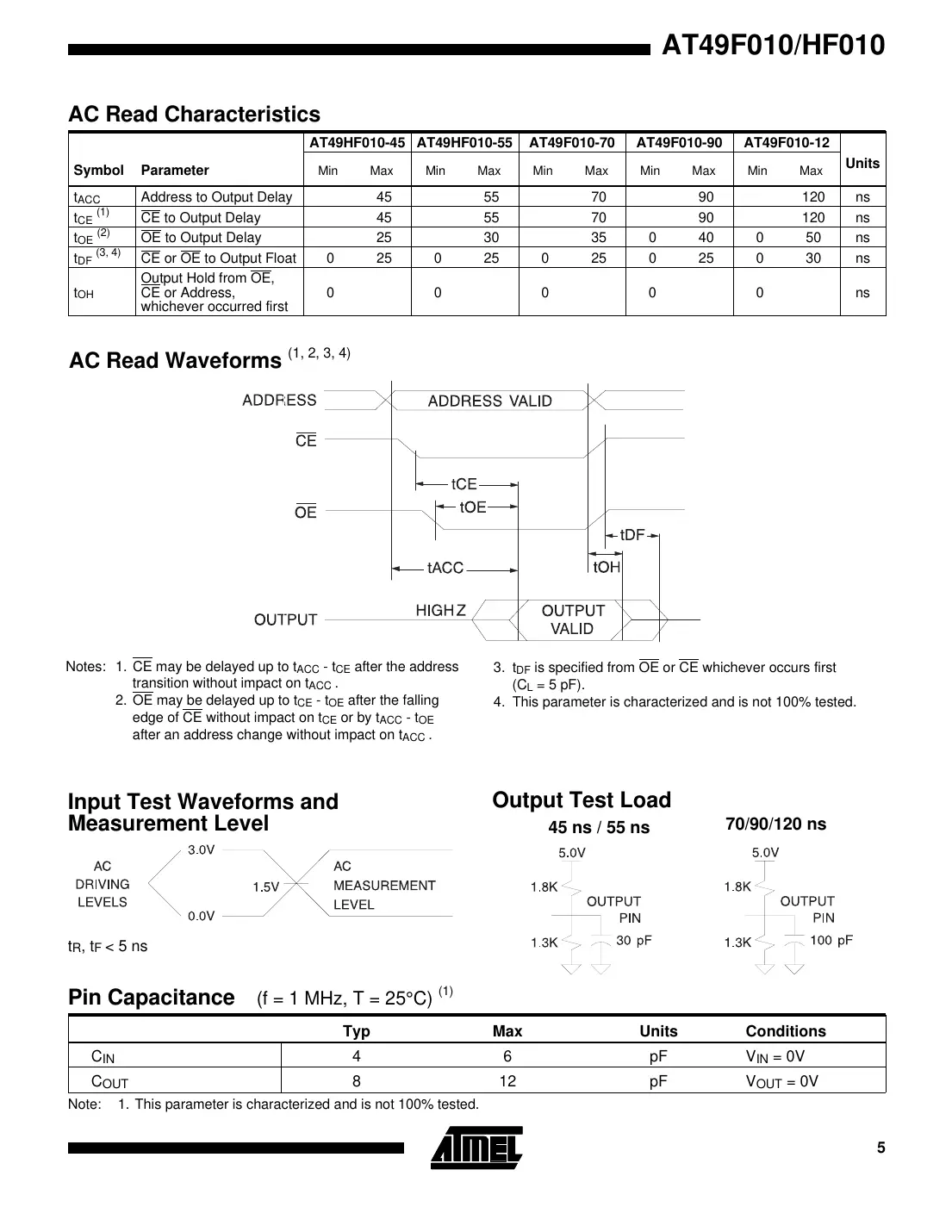 at49f010 Datasheet Page 5