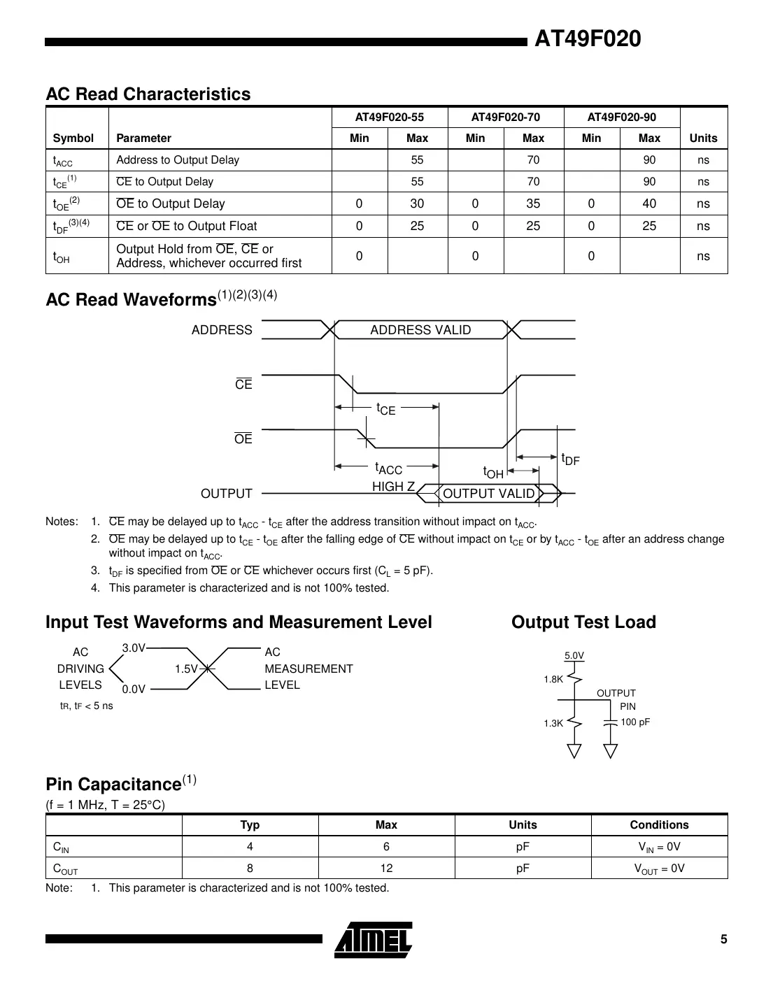 at49f020 Datasheet Page 5