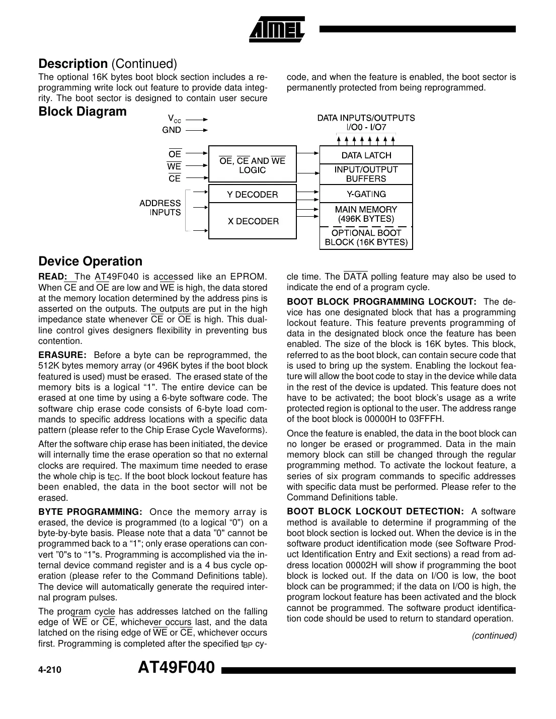 at49f040 Datasheet Page 2