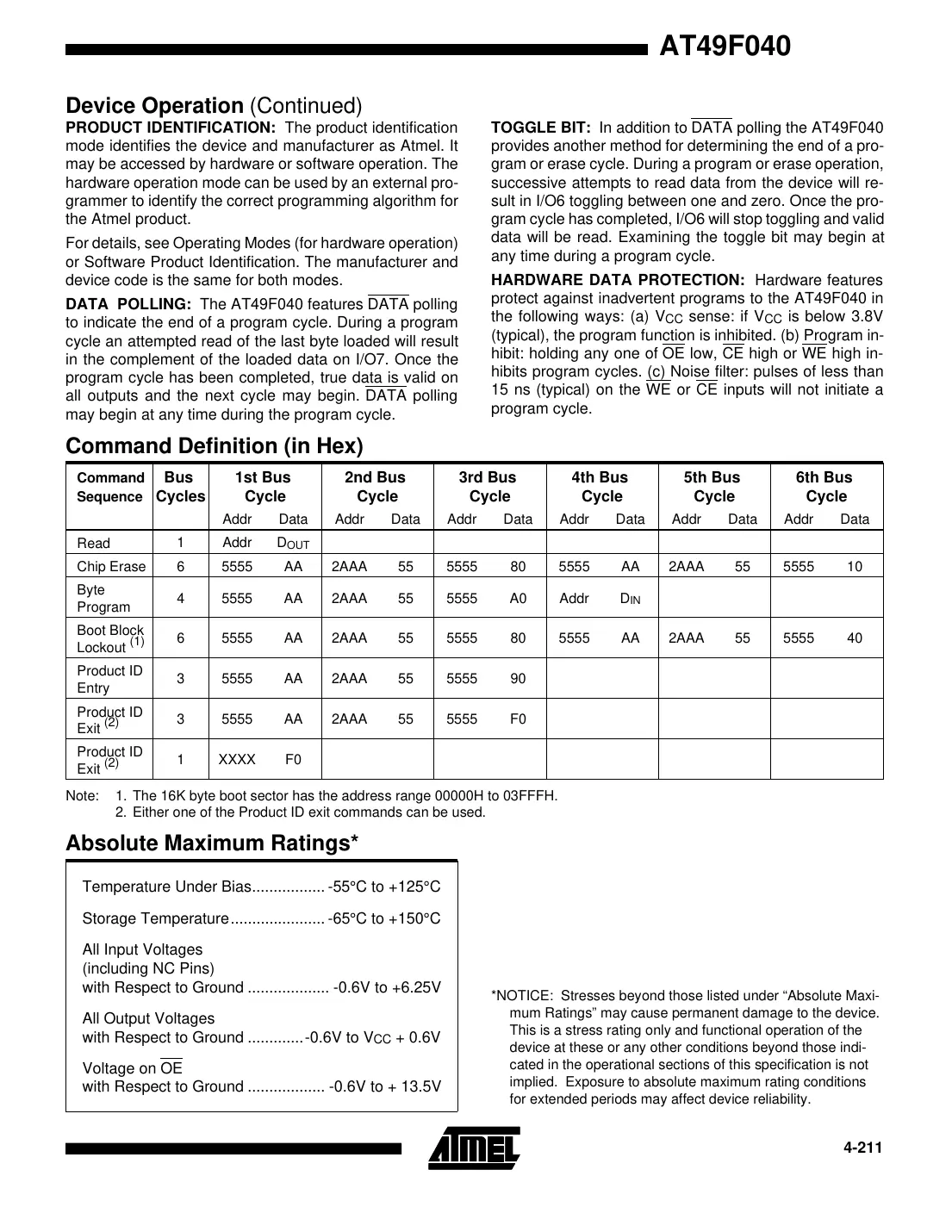 at49f040 Datasheet Page 3