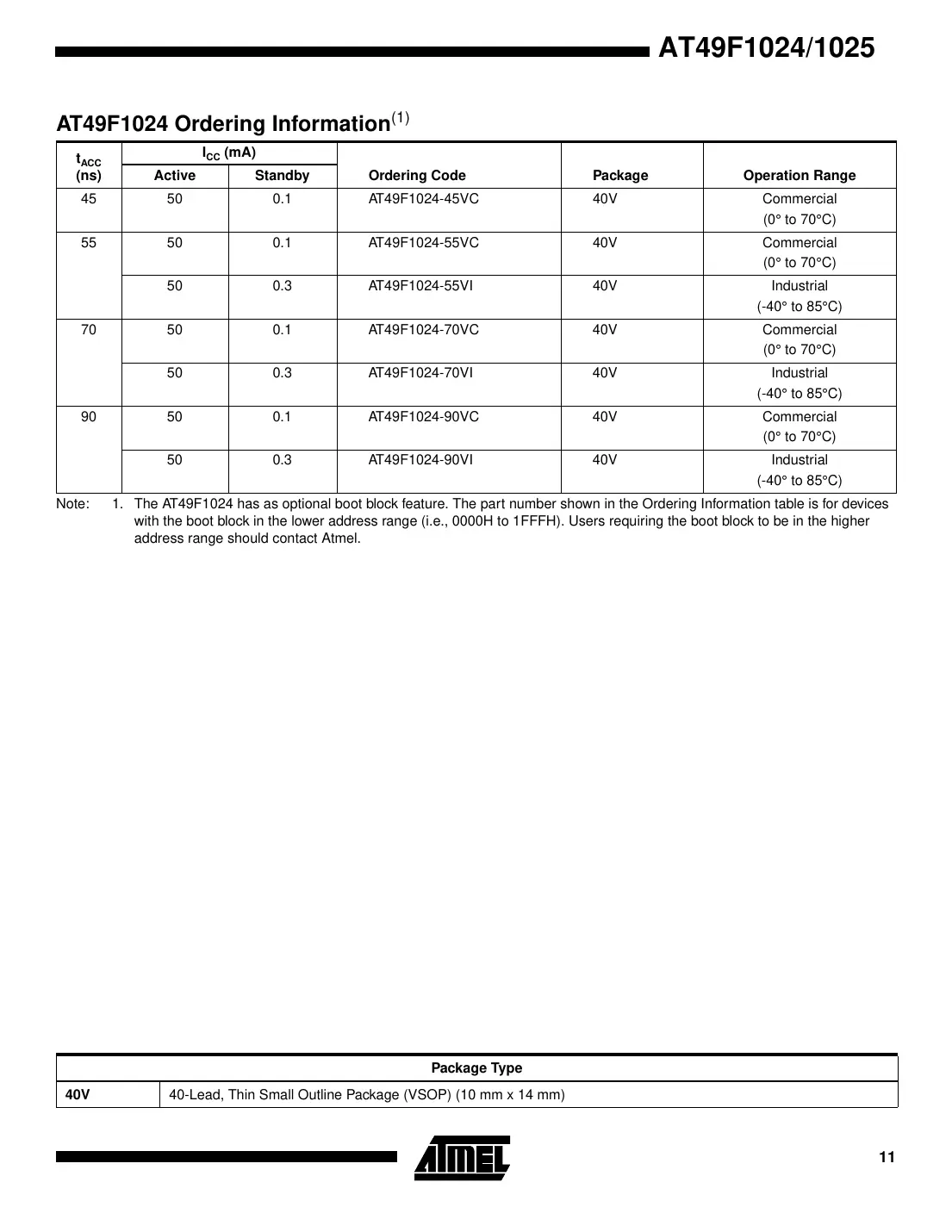 at49f1024 Datasheet Page 11
