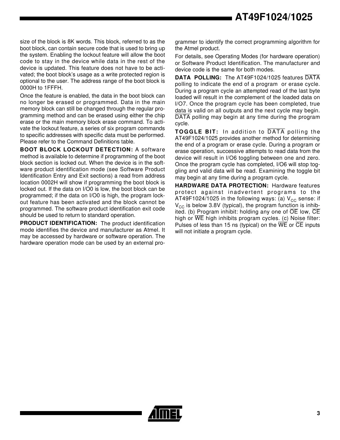 at49f1024 Datasheet Page 3