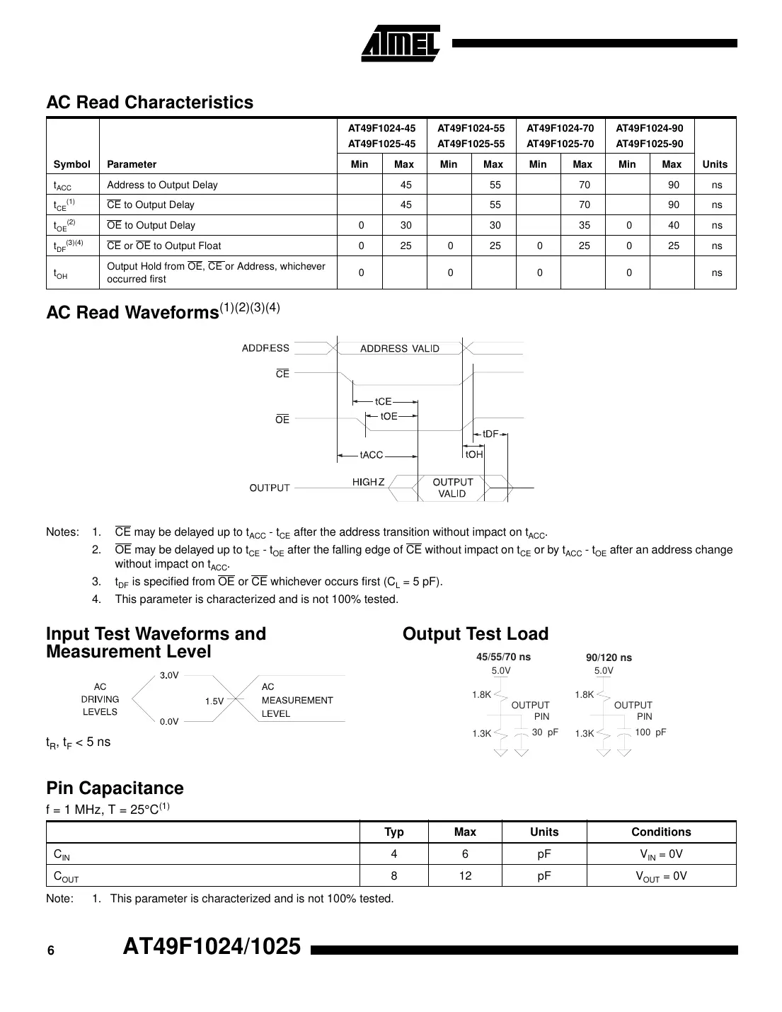 at49f1024 Datasheet Page 6