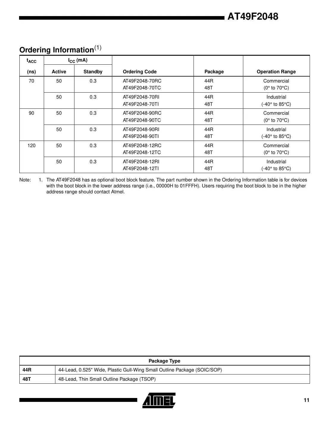at49f2048 Datasheet Page 11