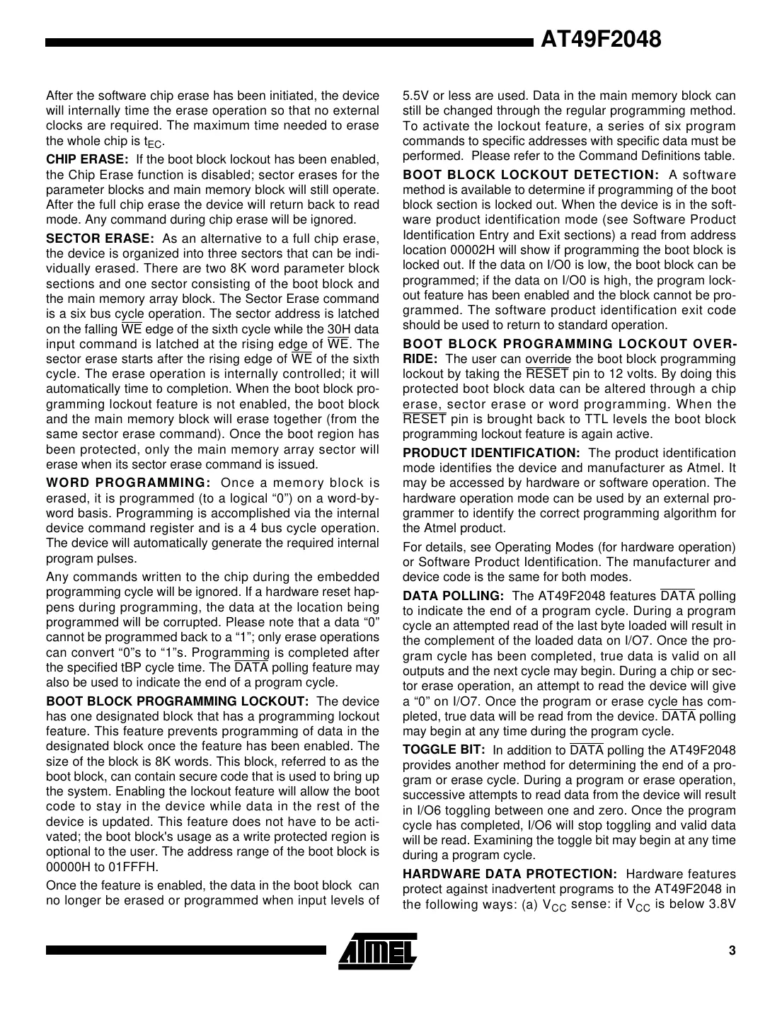 at49f2048 Datasheet Page 3