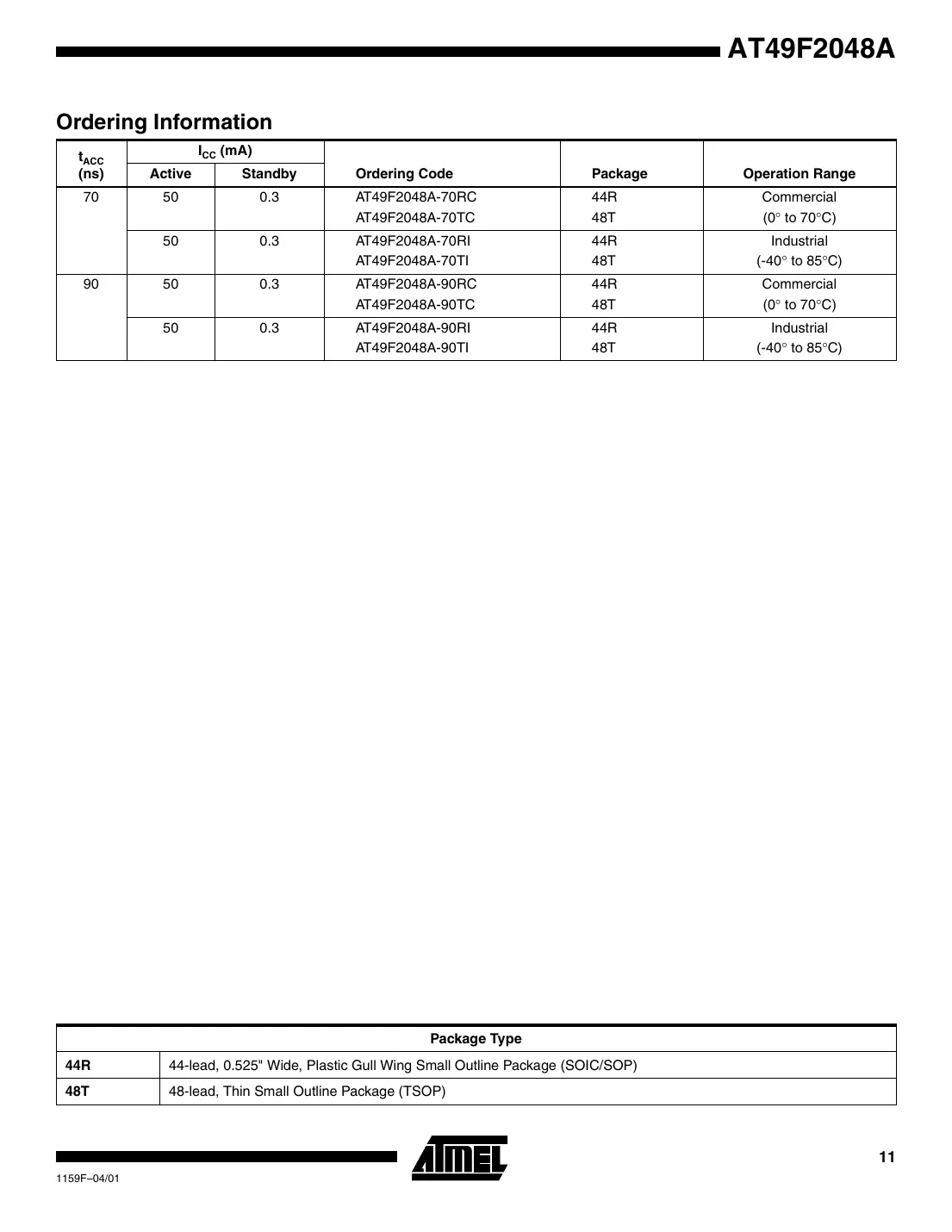 at49f2048a Datasheet Page 11