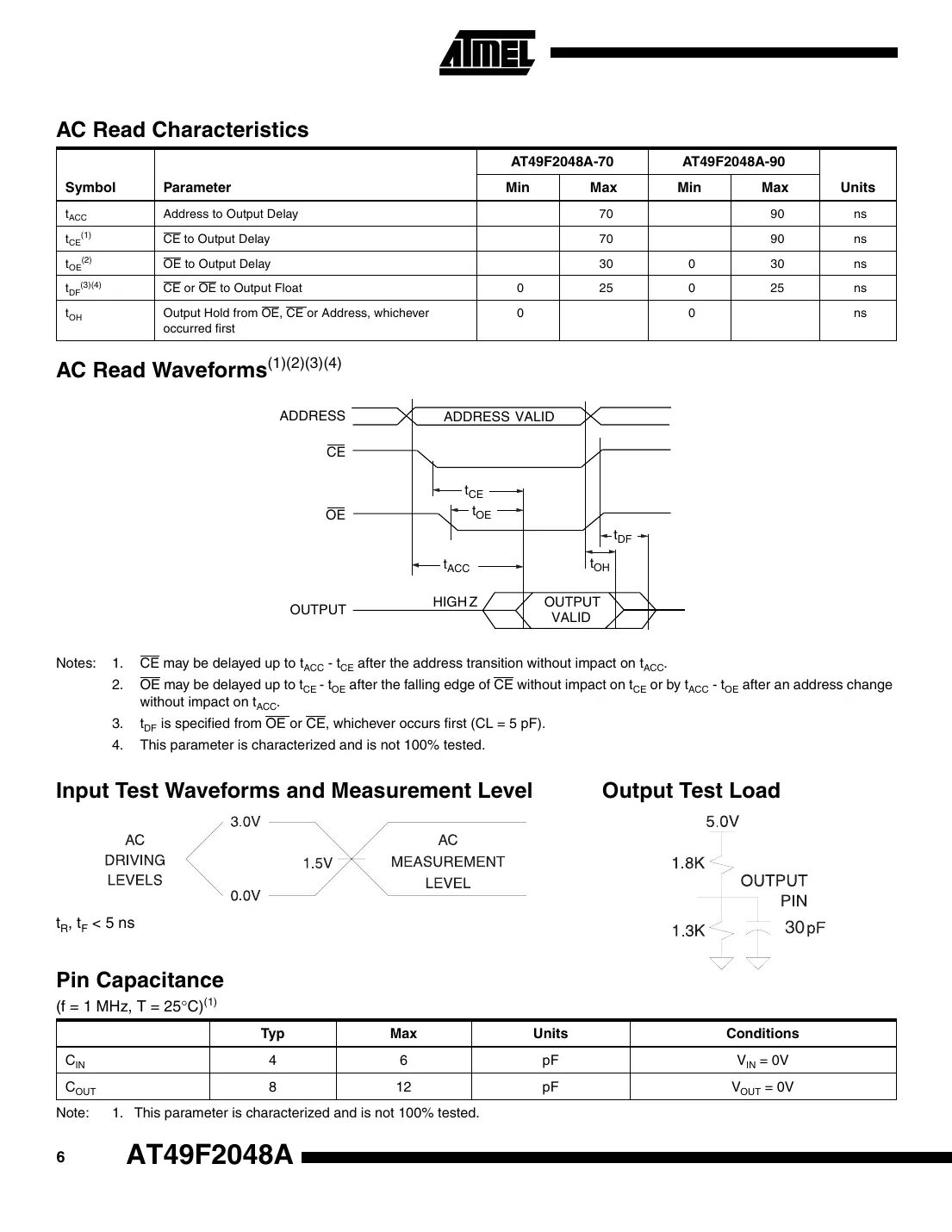 at49f2048a Datasheet Page 6