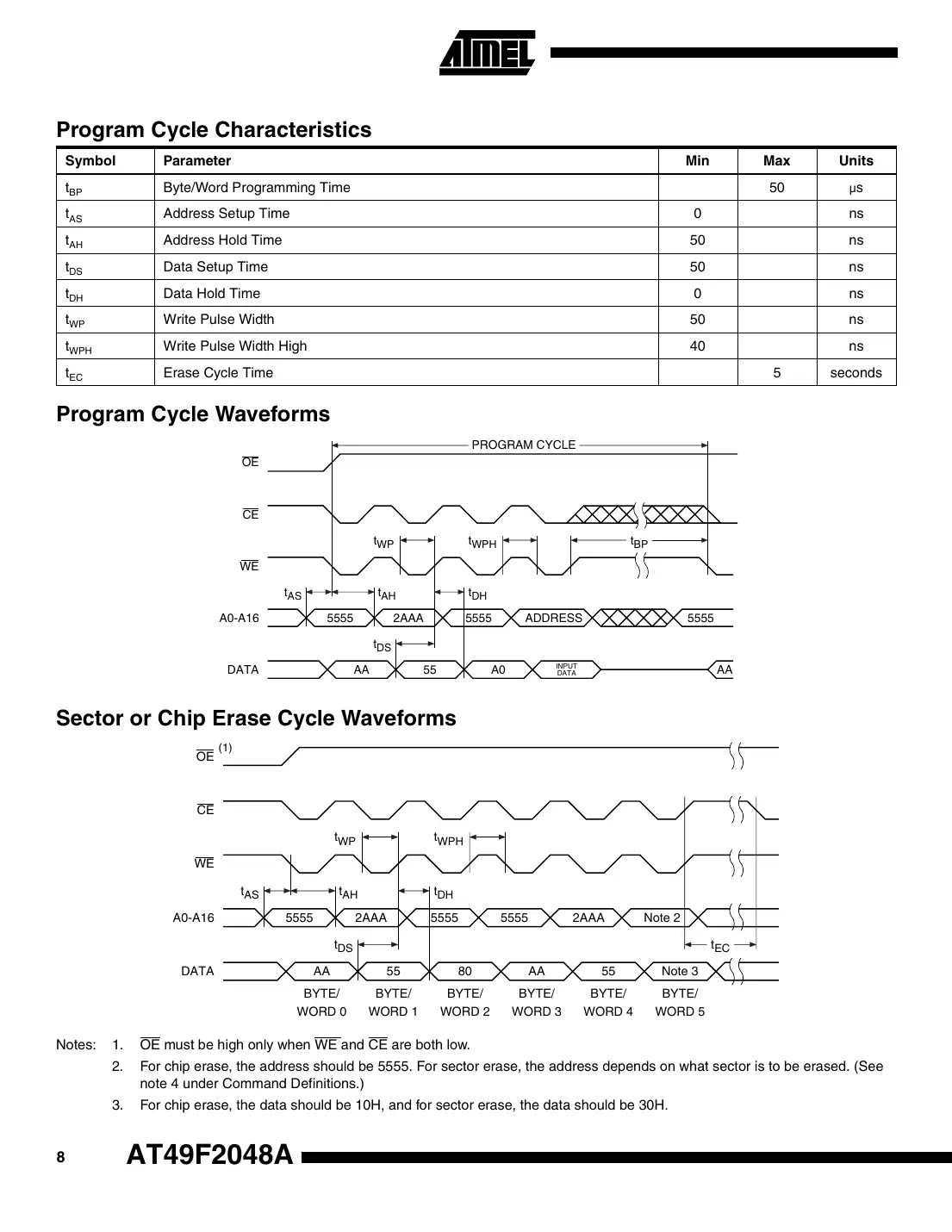at49f2048a Datasheet Page 8