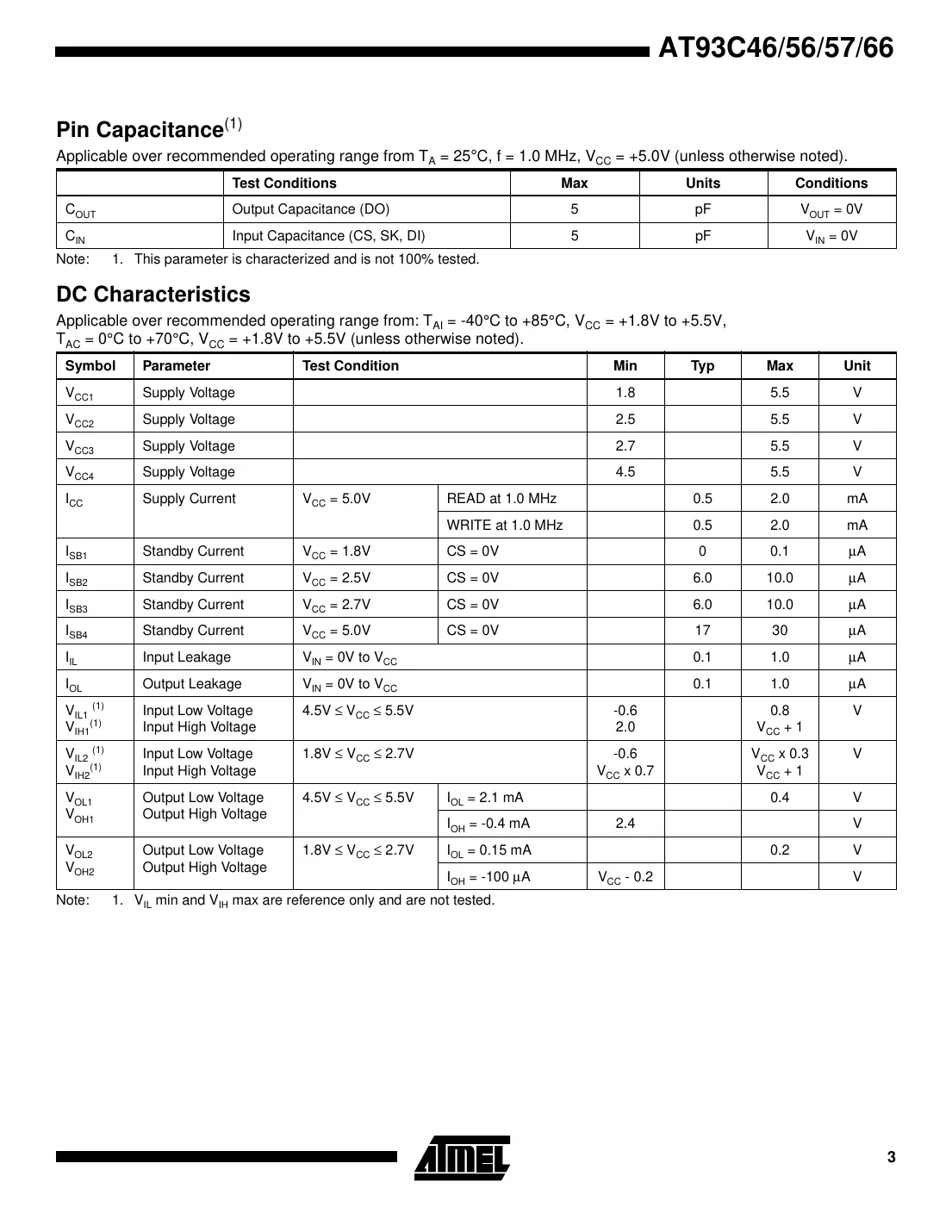 at93c46 Datasheet Page 3