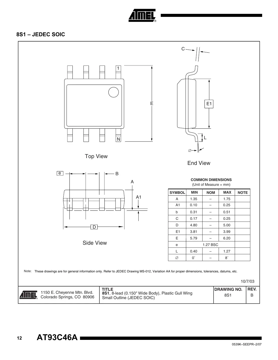 at93c46a Datasheet Page 12