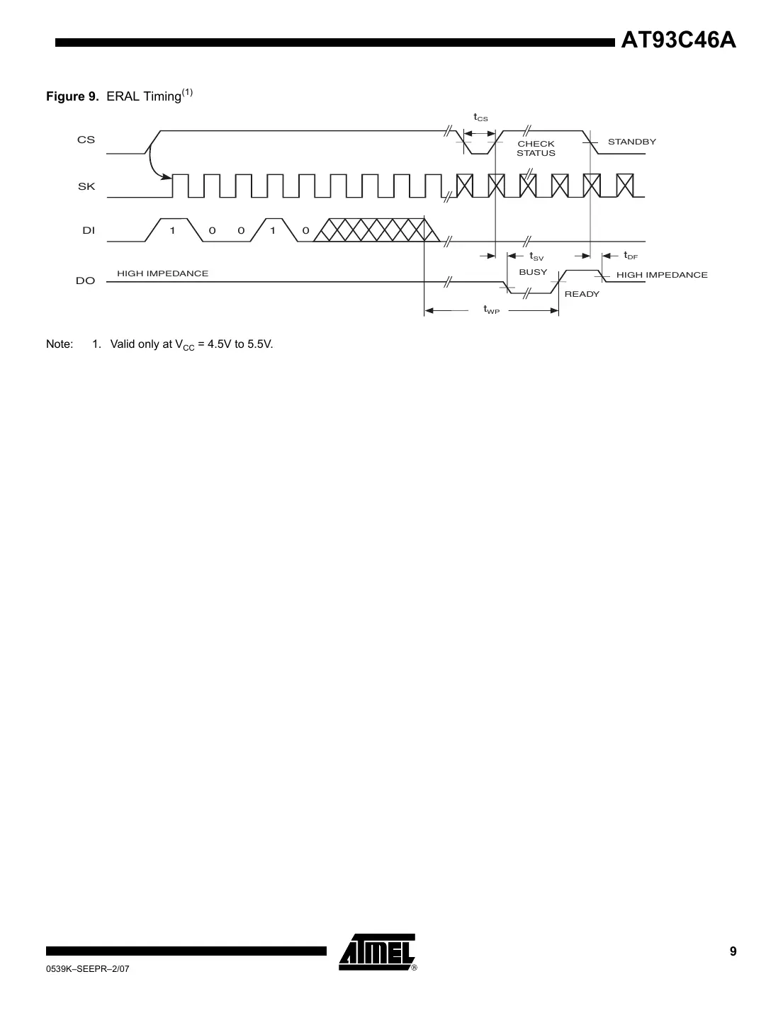 at93c46a Datasheet Page 9