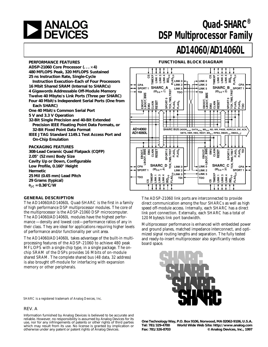 adsp-21060 Datasheet Page 1