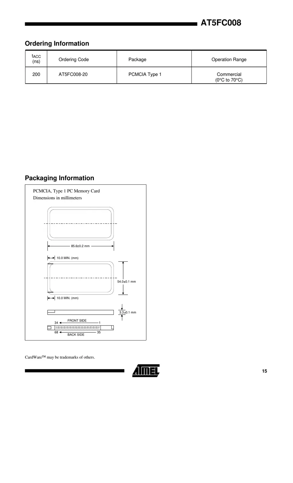 at5fc008 Datasheet Page 15
