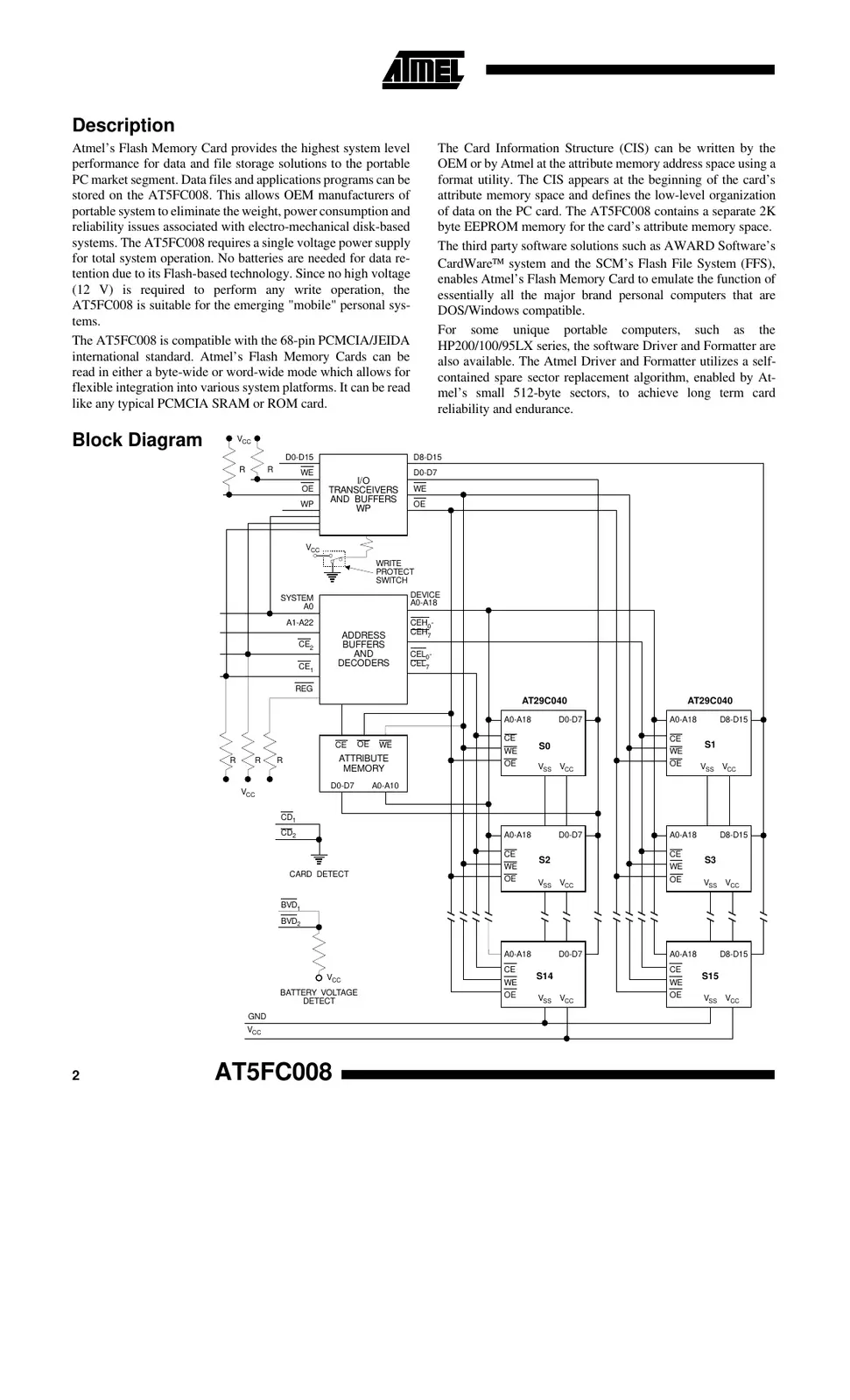 at5fc008 Datasheet Page 2