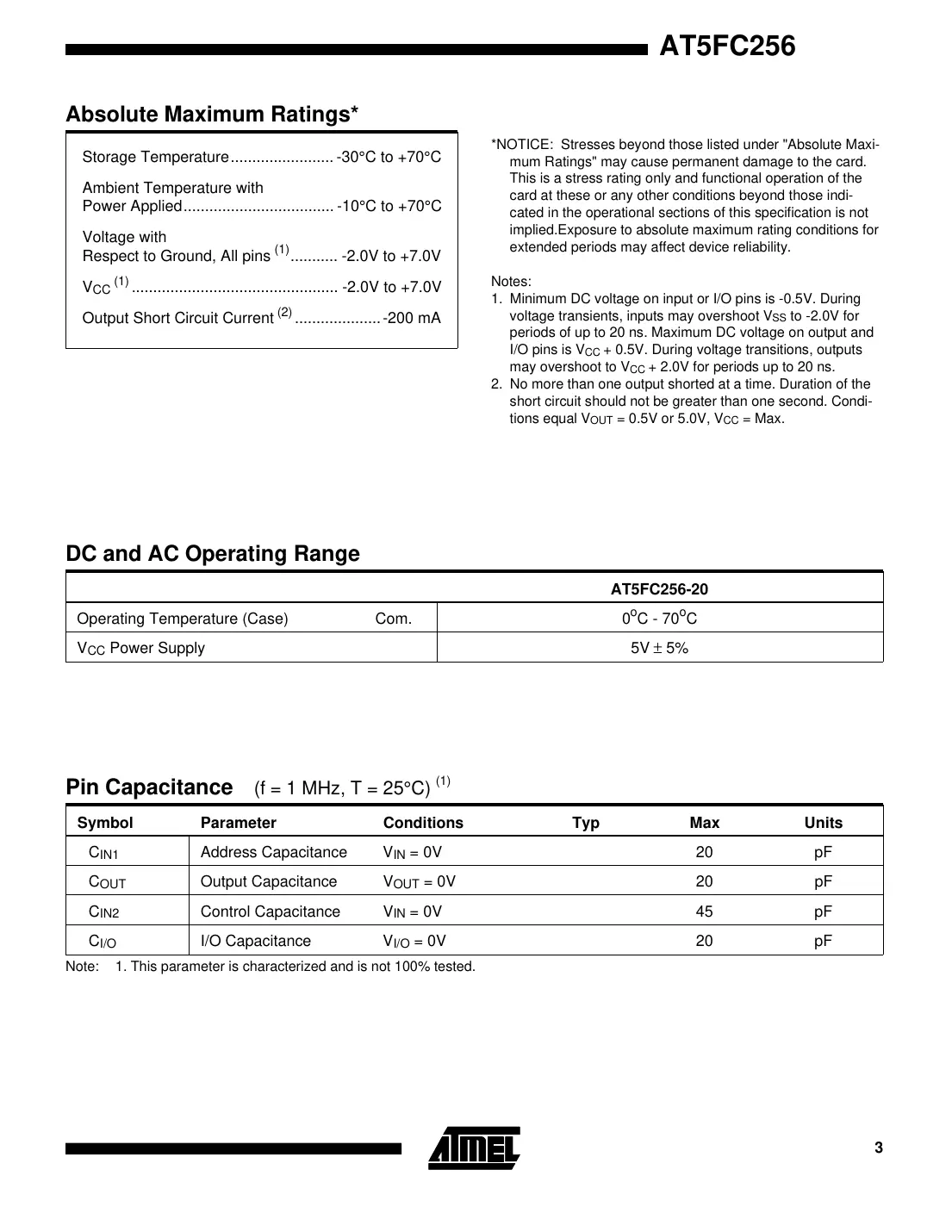 at5fc256 Datasheet Page 3