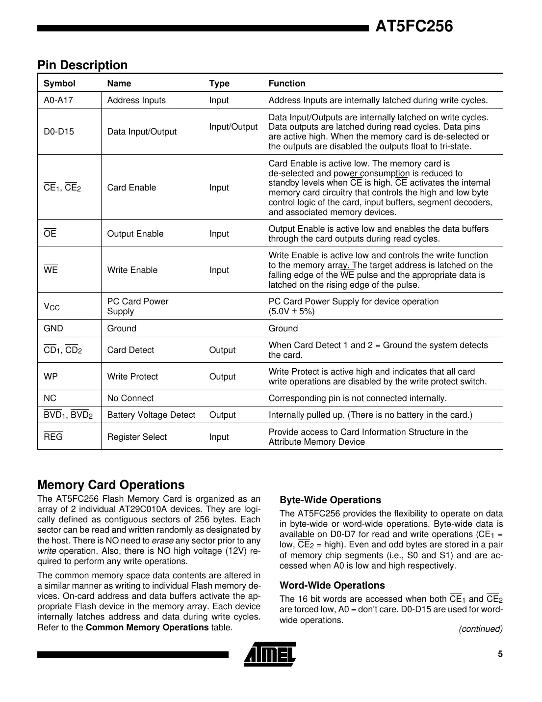 at5fc256 Datasheet Page 5